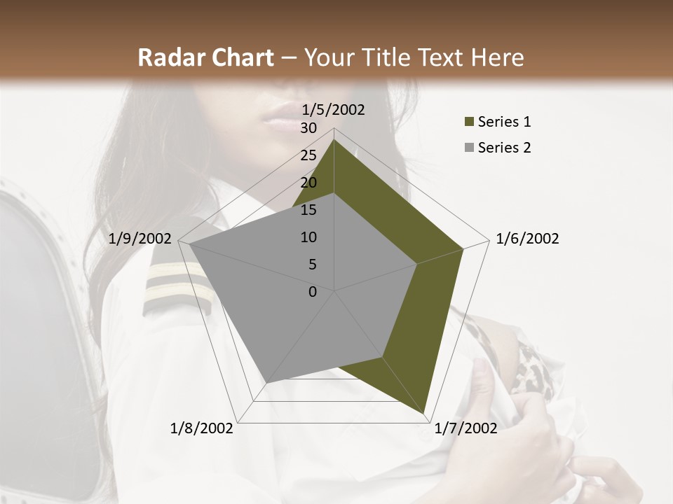 One Female Stewardess PowerPoint Template