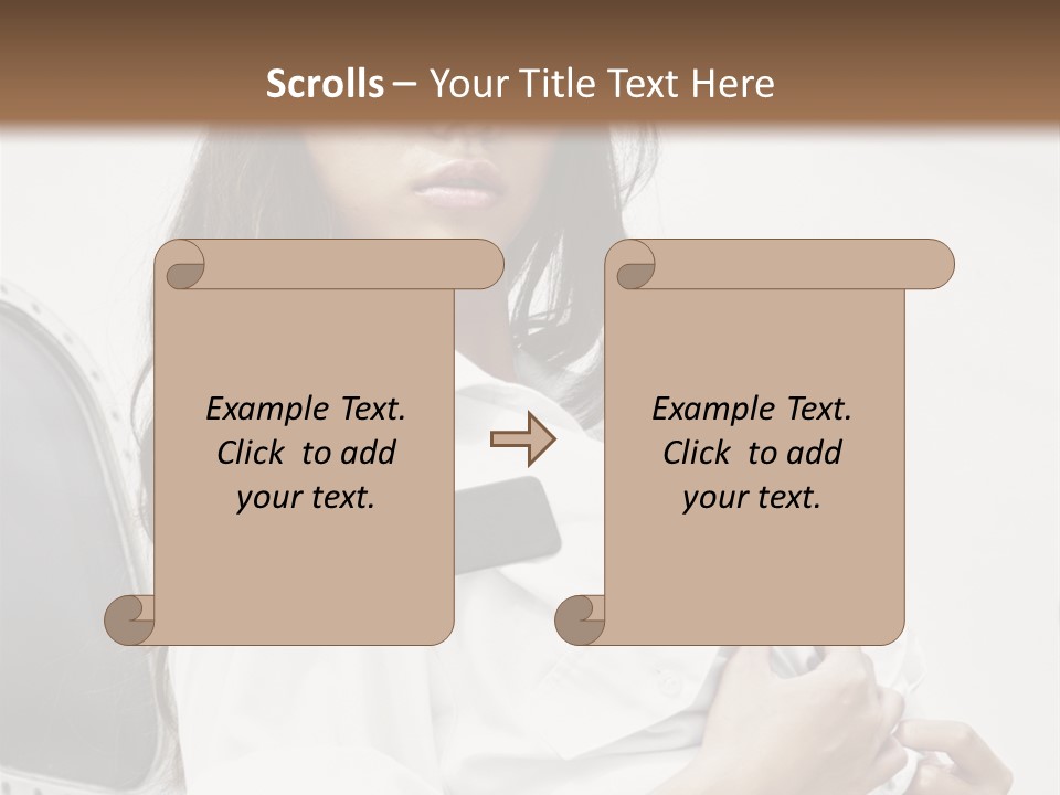 One Female Stewardess PowerPoint Template