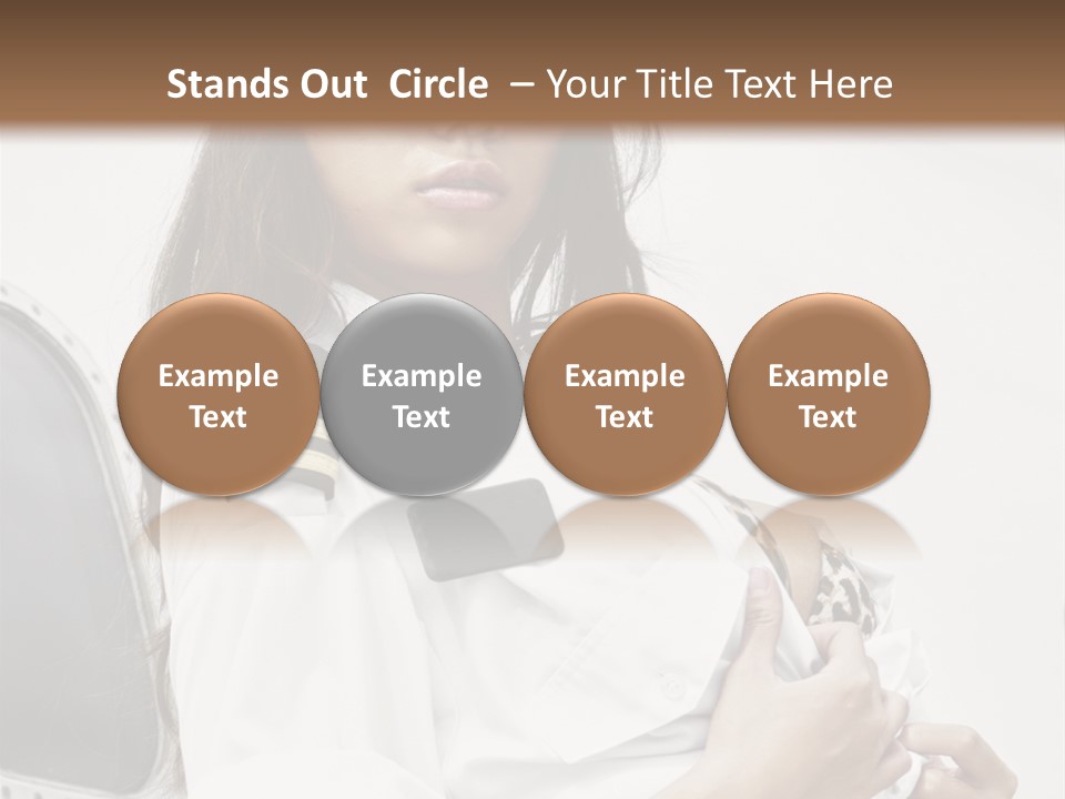 One Female Stewardess PowerPoint Template