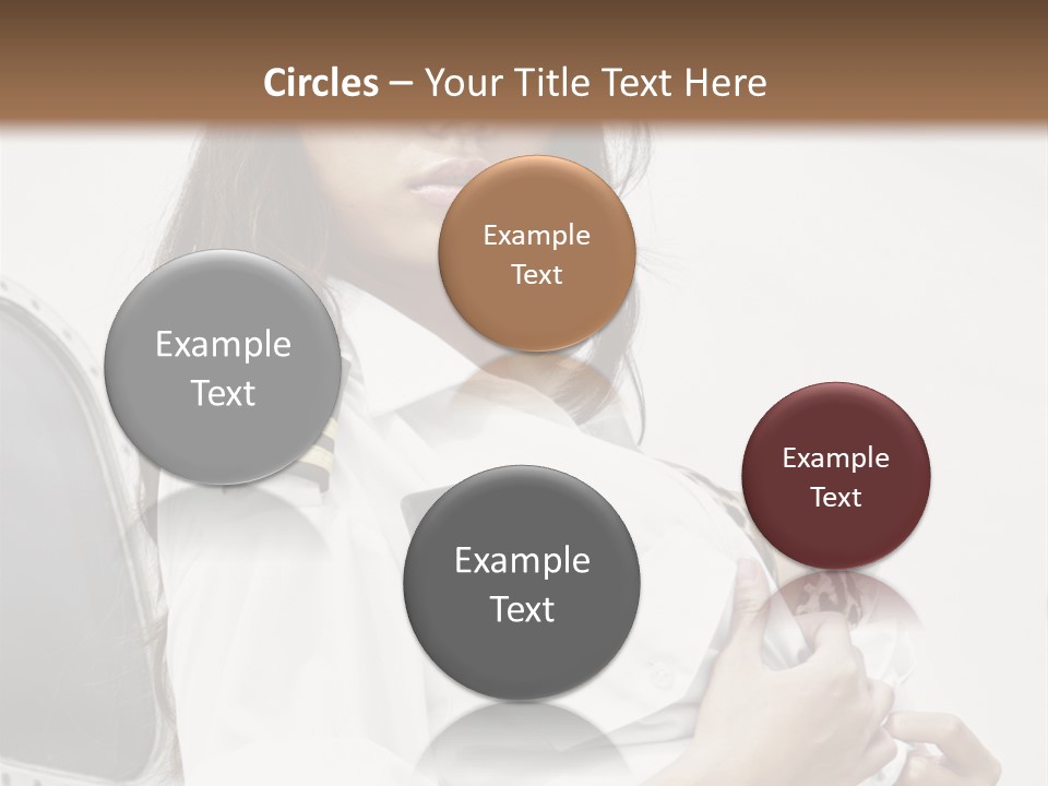 One Female Stewardess PowerPoint Template