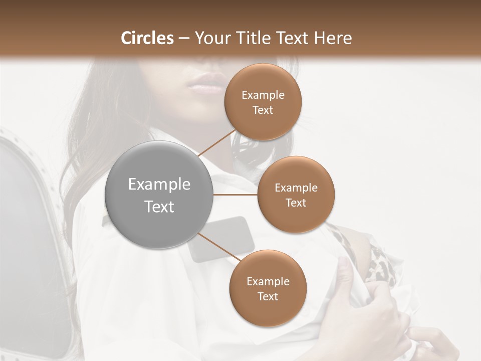 One Female Stewardess PowerPoint Template