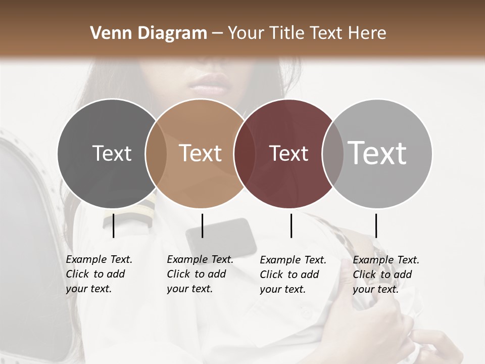 One Female Stewardess PowerPoint Template