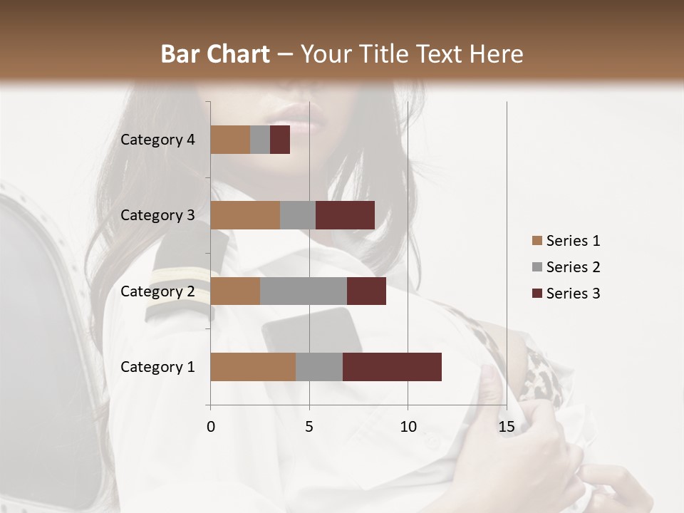 One Female Stewardess PowerPoint Template