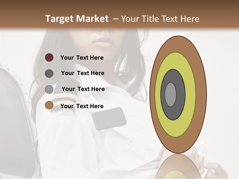 One Female Stewardess PowerPoint Template