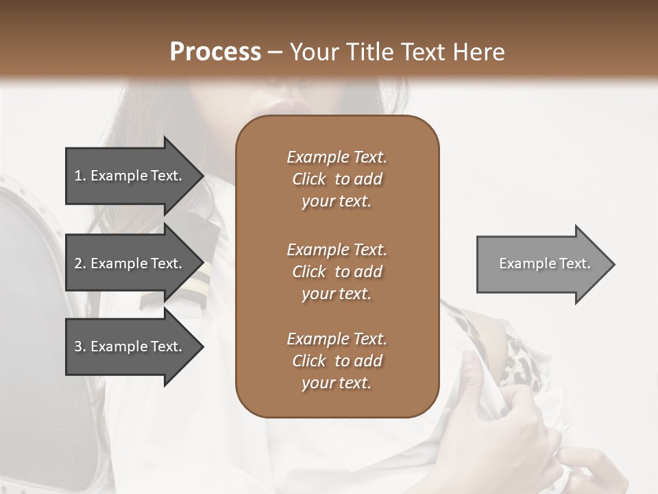 One Female Stewardess PowerPoint Template