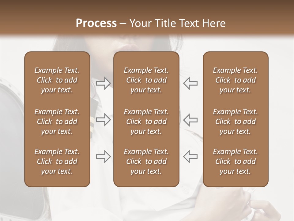 One Female Stewardess PowerPoint Template