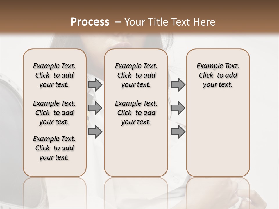 One Female Stewardess PowerPoint Template