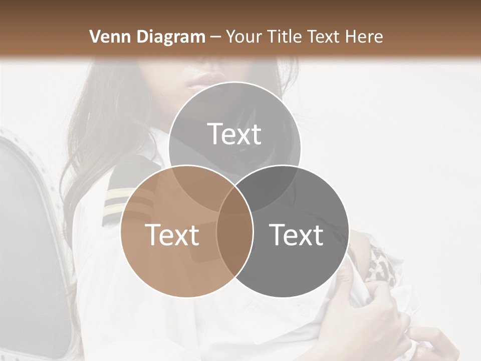 One Female Stewardess PowerPoint Template