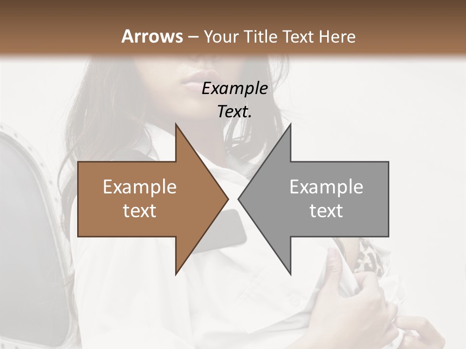 One Female Stewardess PowerPoint Template