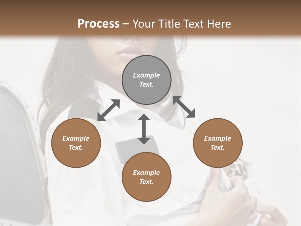 One Female Stewardess PowerPoint Template