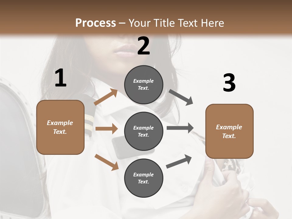 One Female Stewardess PowerPoint Template