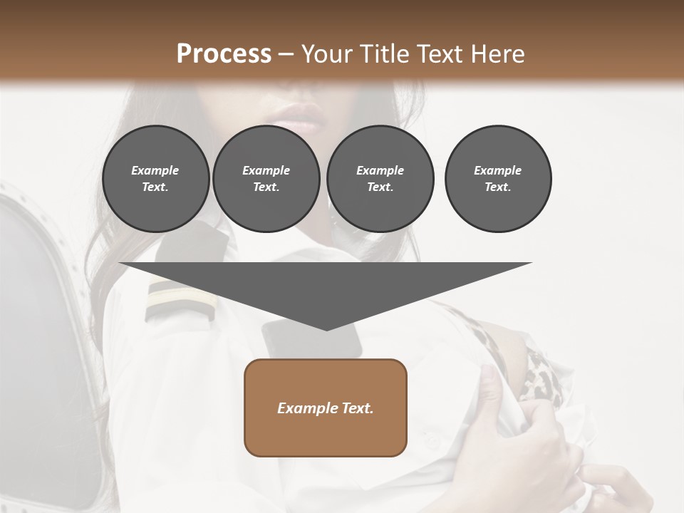 One Female Stewardess PowerPoint Template