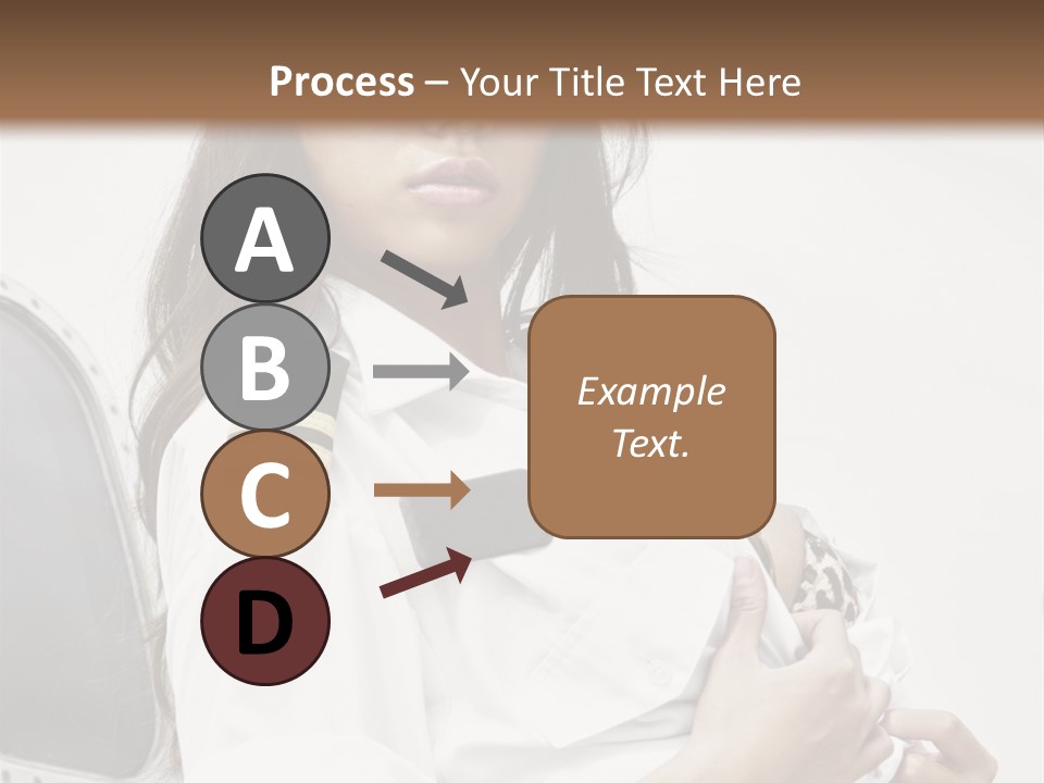 One Female Stewardess PowerPoint Template