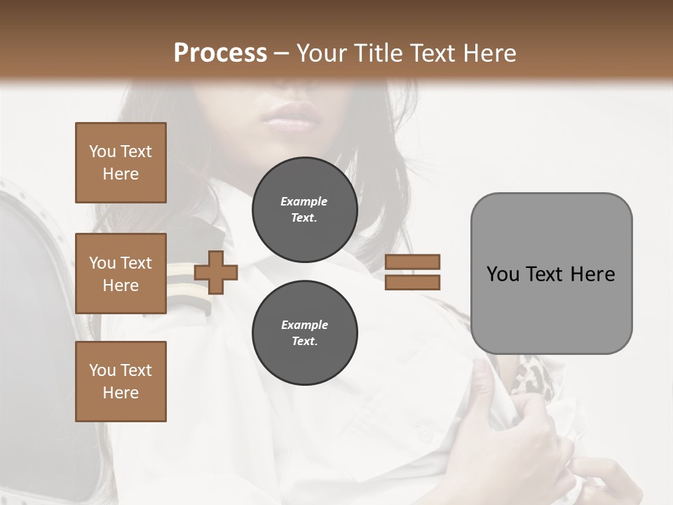 One Female Stewardess PowerPoint Template