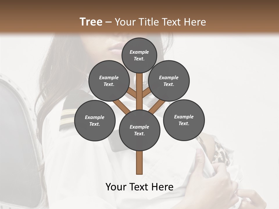 One Female Stewardess PowerPoint Template