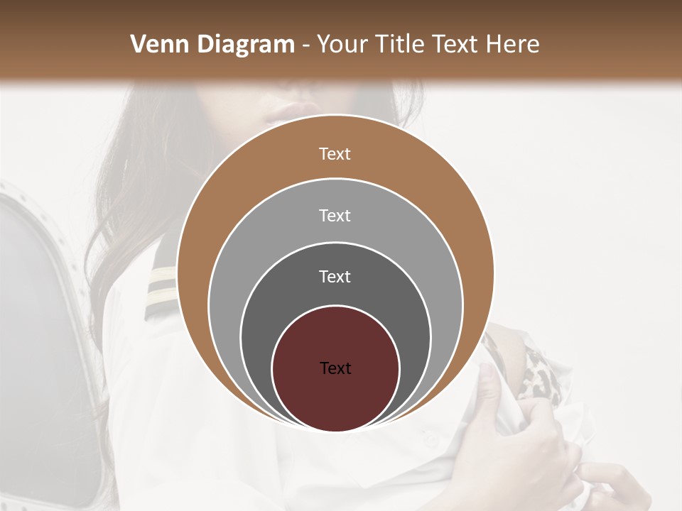 One Female Stewardess PowerPoint Template