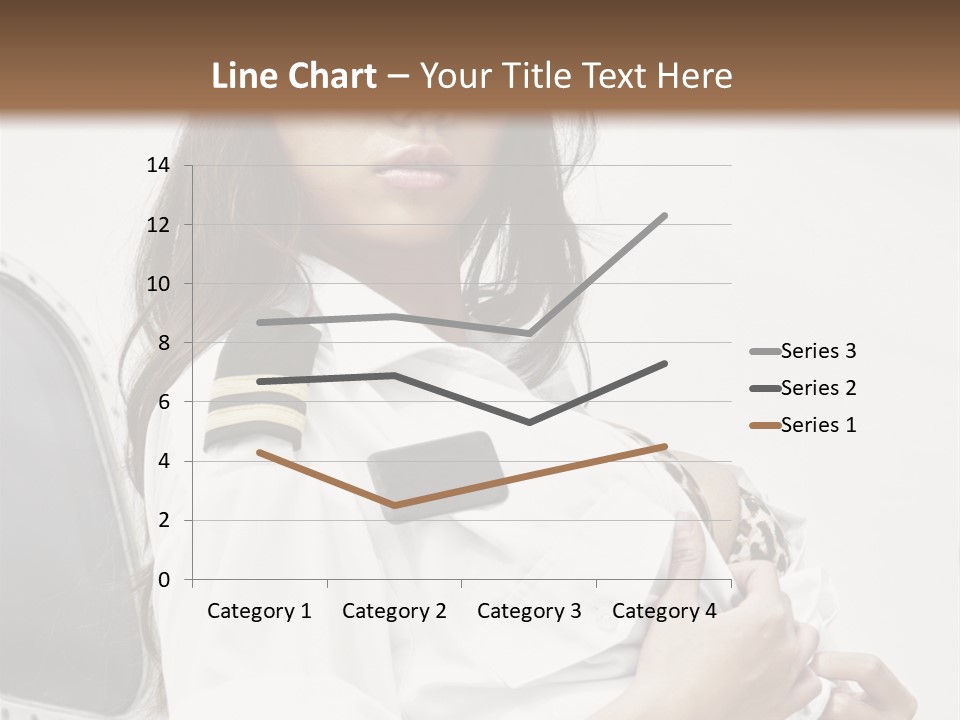 One Female Stewardess PowerPoint Template