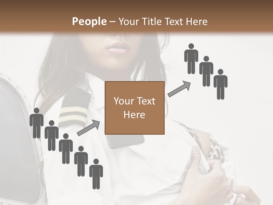 One Female Stewardess PowerPoint Template