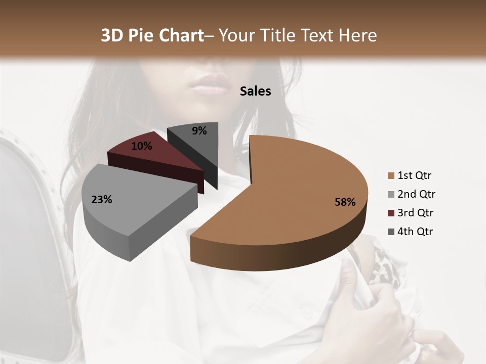One Female Stewardess PowerPoint Template