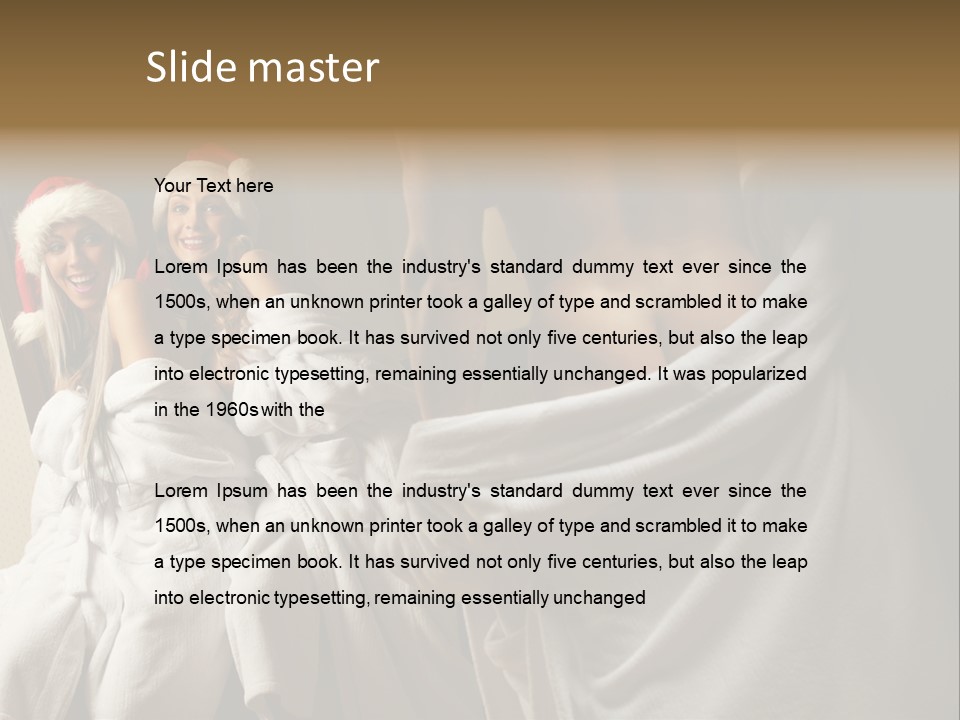 Claus Flirting Love PowerPoint Template