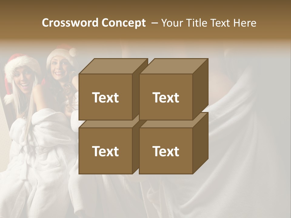 Claus Flirting Love PowerPoint Template