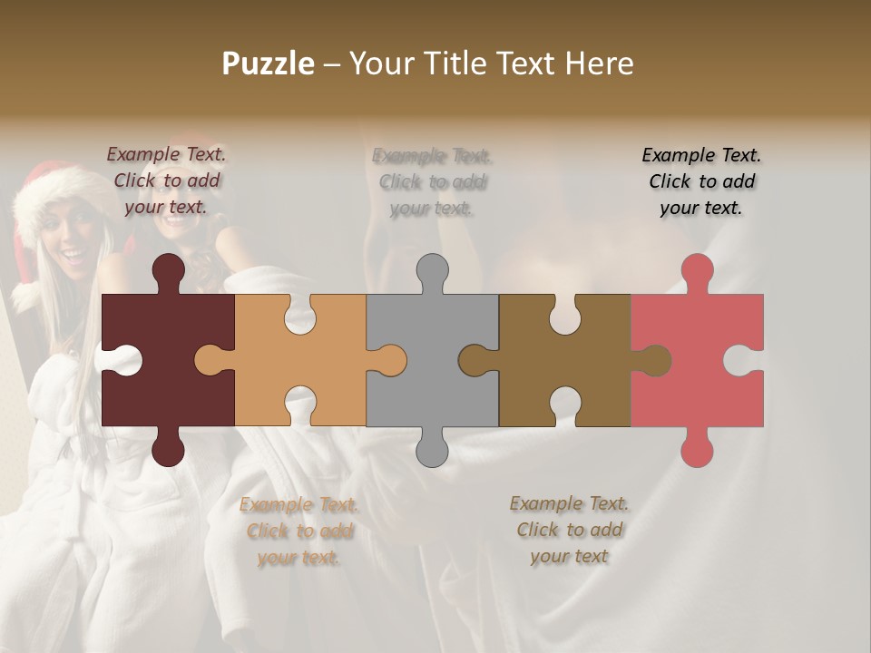 Claus Flirting Love PowerPoint Template