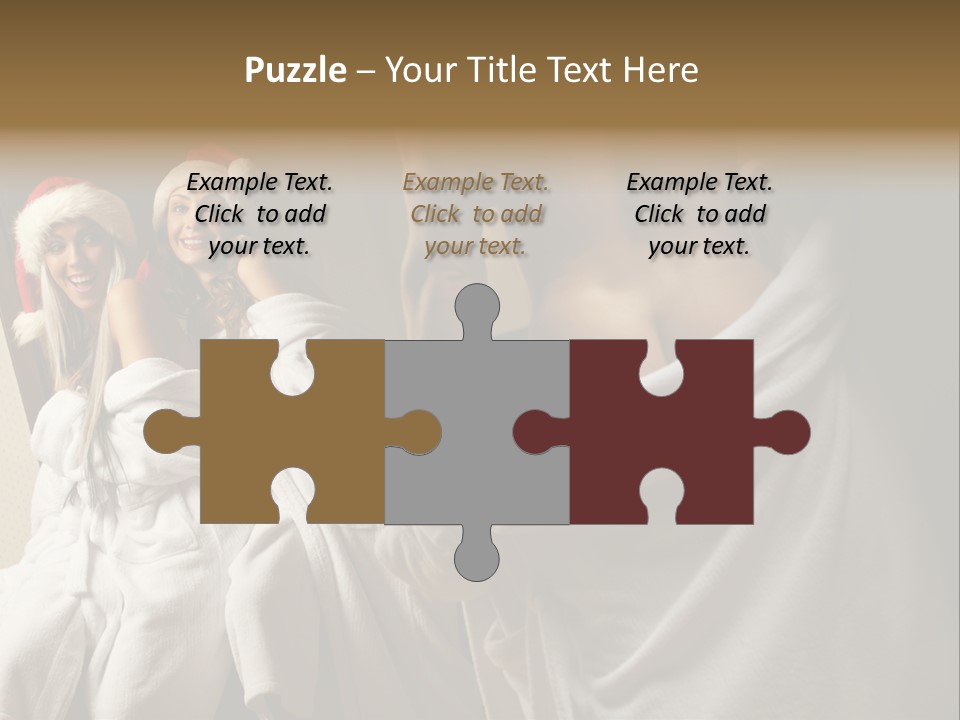 Claus Flirting Love PowerPoint Template