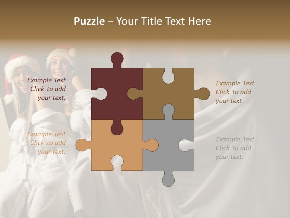 Claus Flirting Love PowerPoint Template