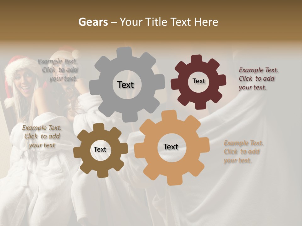 Claus Flirting Love PowerPoint Template