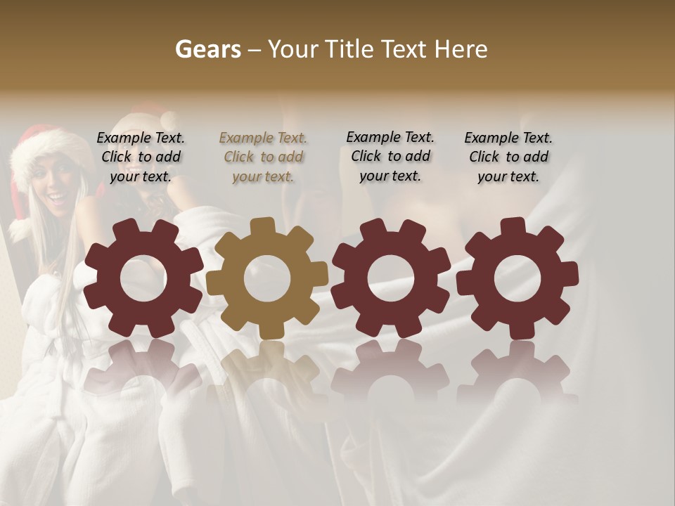 Claus Flirting Love PowerPoint Template