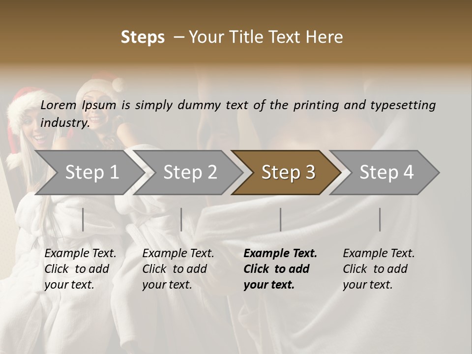 Claus Flirting Love PowerPoint Template