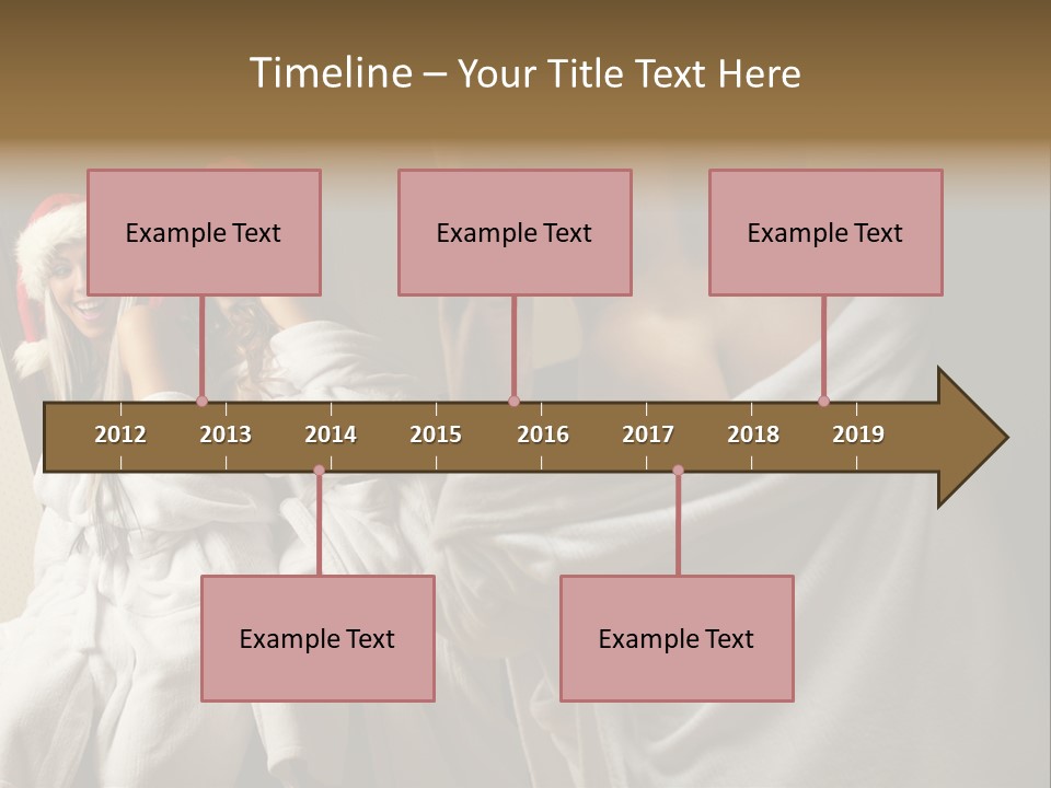 Claus Flirting Love PowerPoint Template