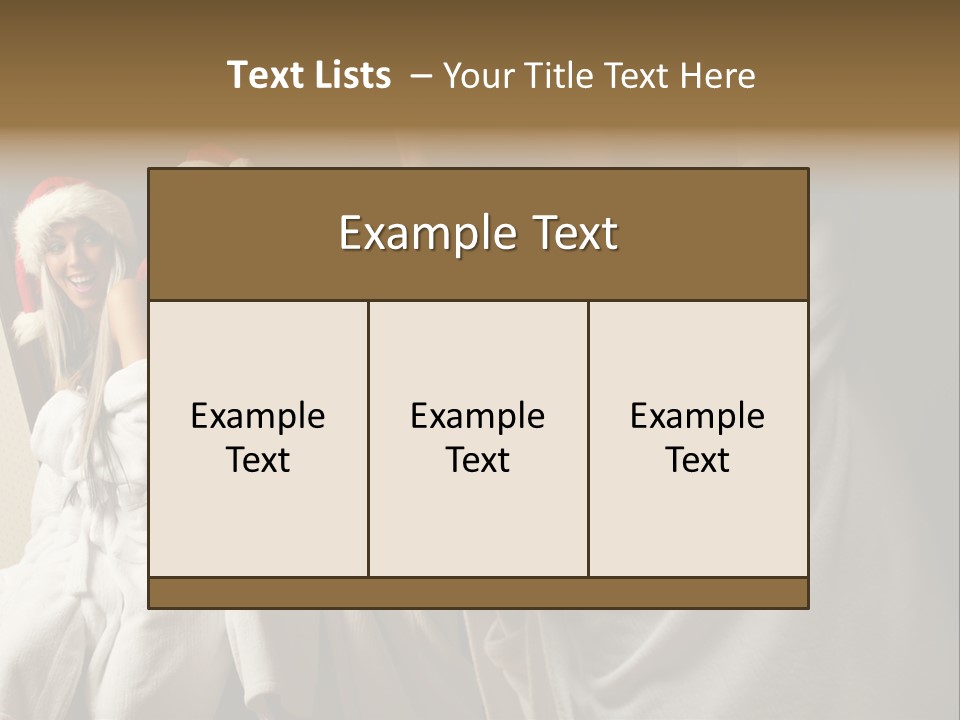 Claus Flirting Love PowerPoint Template