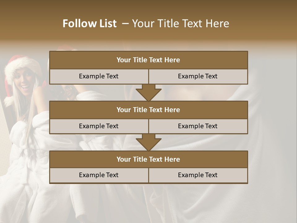 Claus Flirting Love PowerPoint Template