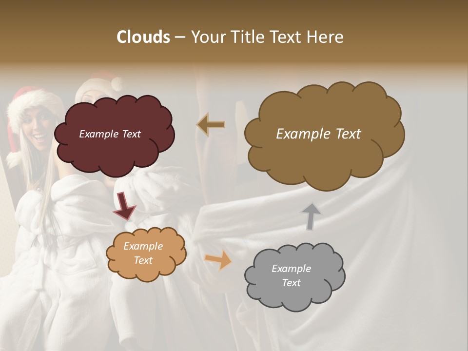 Claus Flirting Love PowerPoint Template