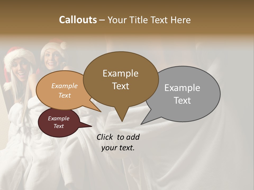 Claus Flirting Love PowerPoint Template