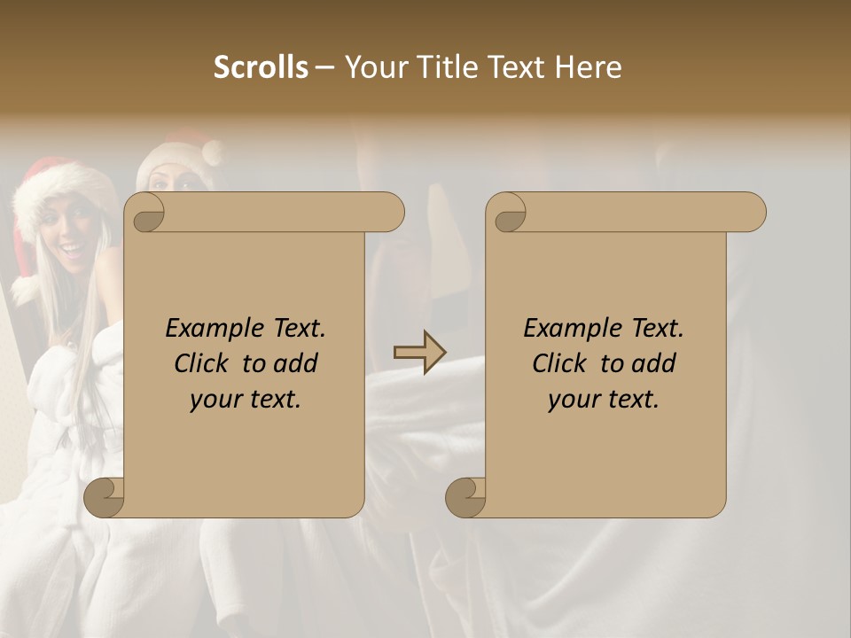 Claus Flirting Love PowerPoint Template