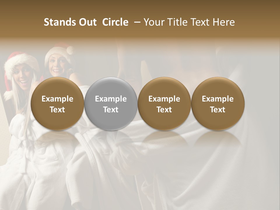 Claus Flirting Love PowerPoint Template