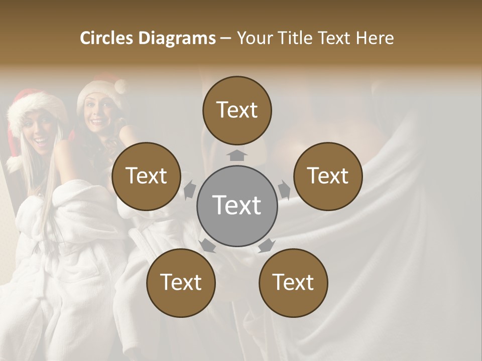 Claus Flirting Love PowerPoint Template