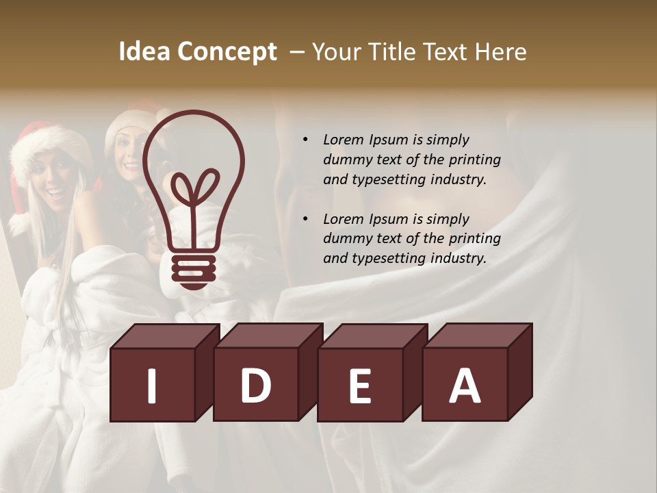 Claus Flirting Love PowerPoint Template