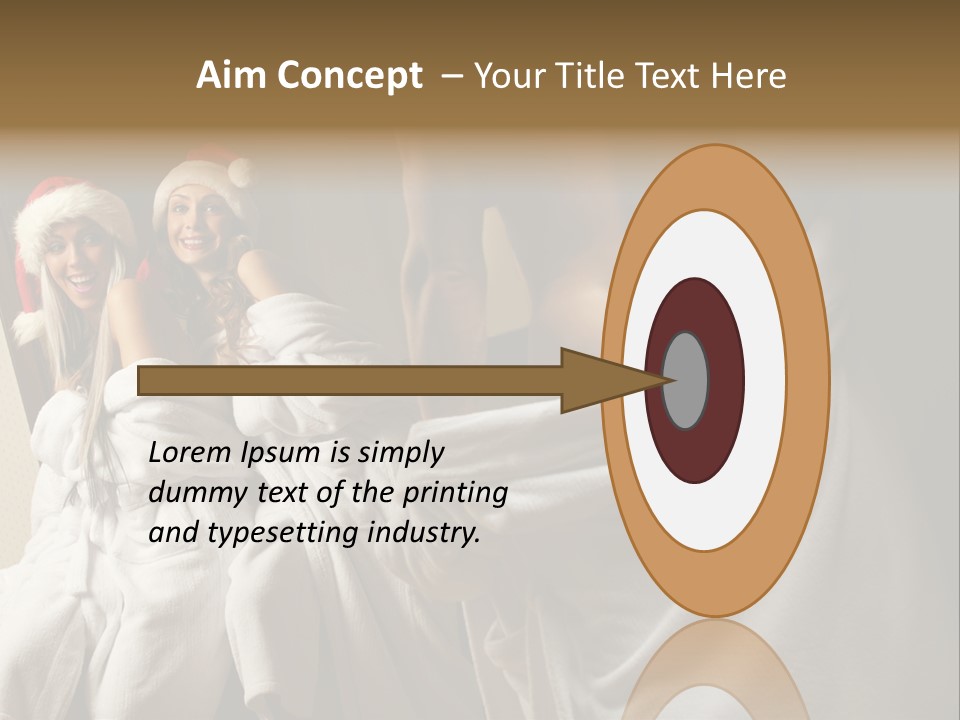 Claus Flirting Love PowerPoint Template