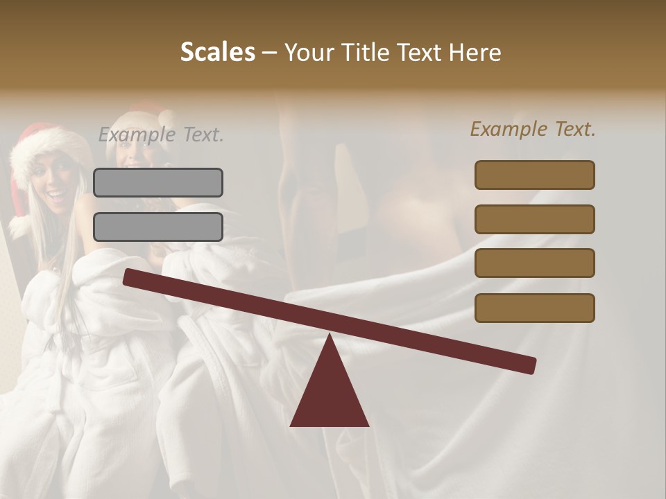 Claus Flirting Love PowerPoint Template