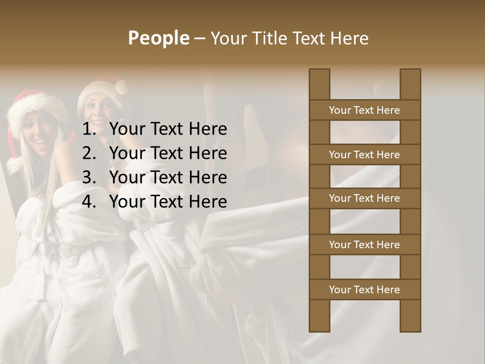 Claus Flirting Love PowerPoint Template