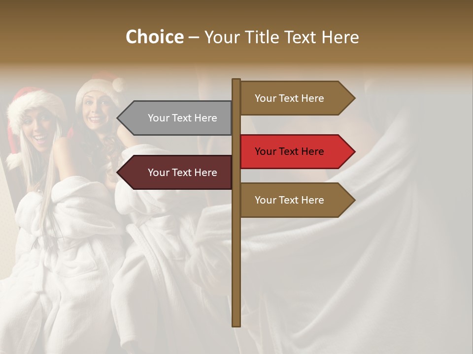 Claus Flirting Love PowerPoint Template