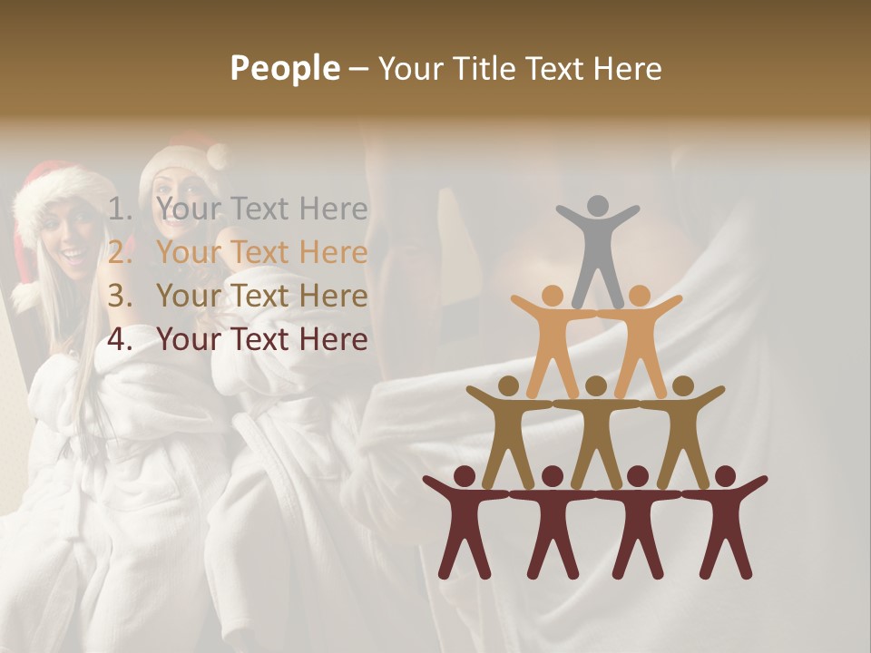 Claus Flirting Love PowerPoint Template