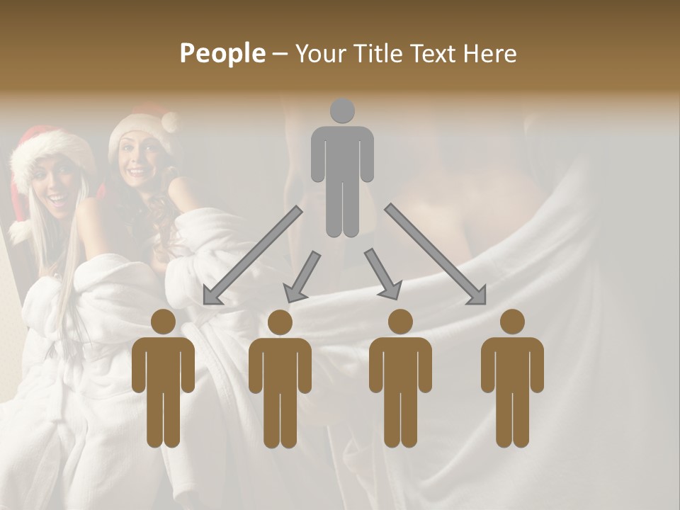 Claus Flirting Love PowerPoint Template