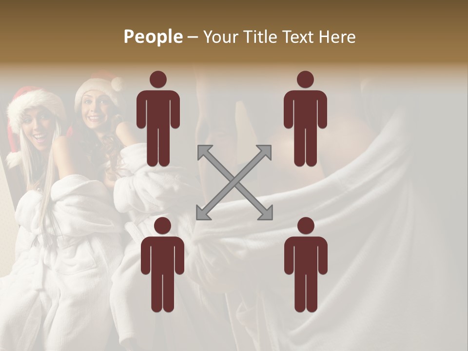 Claus Flirting Love PowerPoint Template