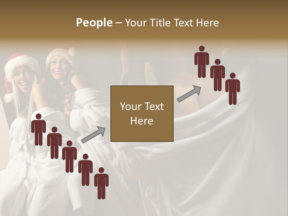 Claus Flirting Love PowerPoint Template