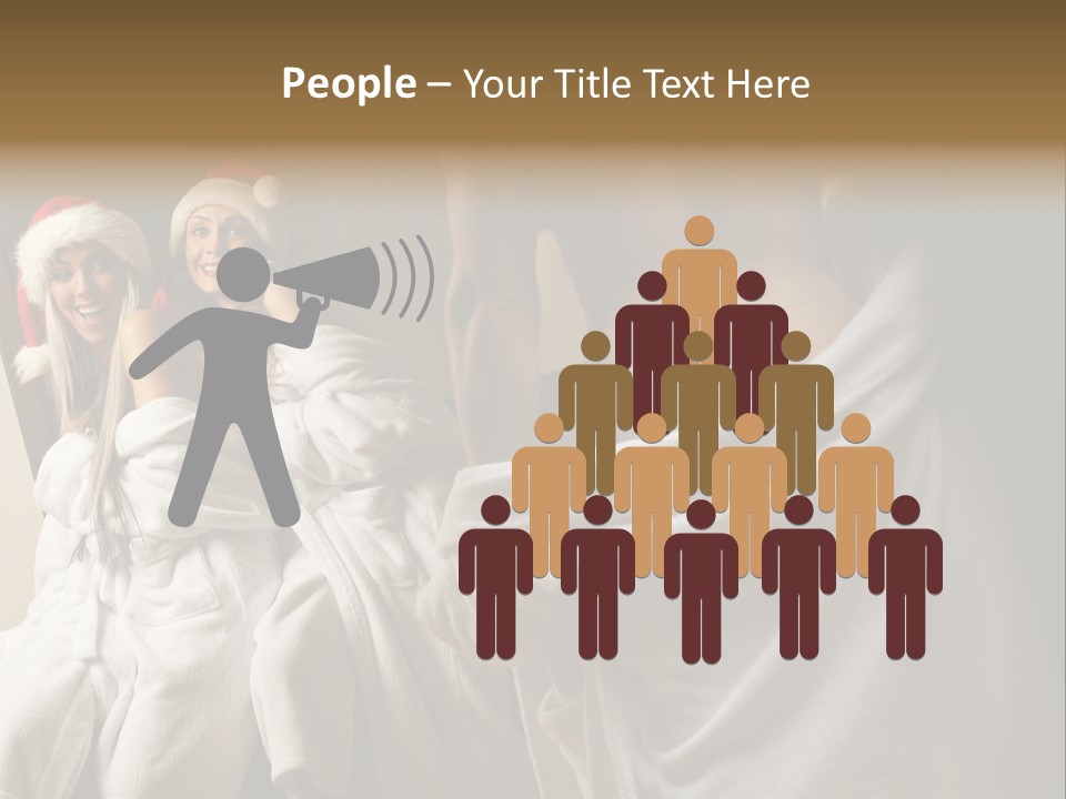 Claus Flirting Love PowerPoint Template