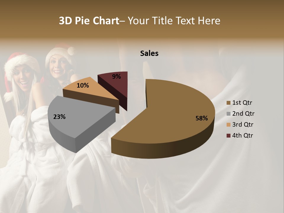 Claus Flirting Love PowerPoint Template